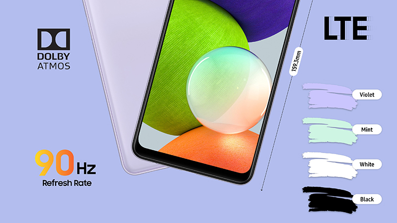 Samsung Galaxy A22 có màn hình 90 Hz mượt mà